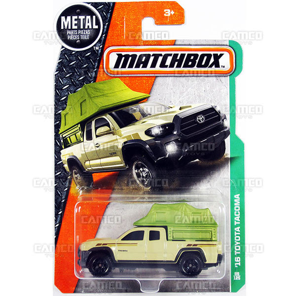 16 Toyota Tacoma #86 tan - from 2017 Matchbox Basic B Case Assortment 30782 by Mattel.