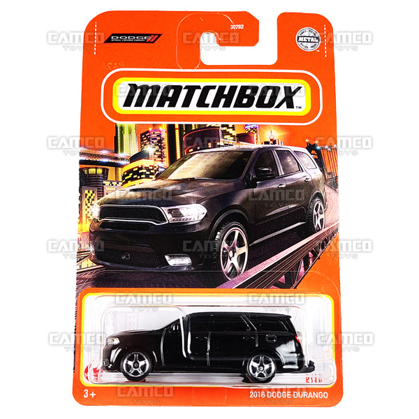 2018 Dodge Durango #5 black - 2022 Matchbox Basic Case Assortment 30782 by Mattel.