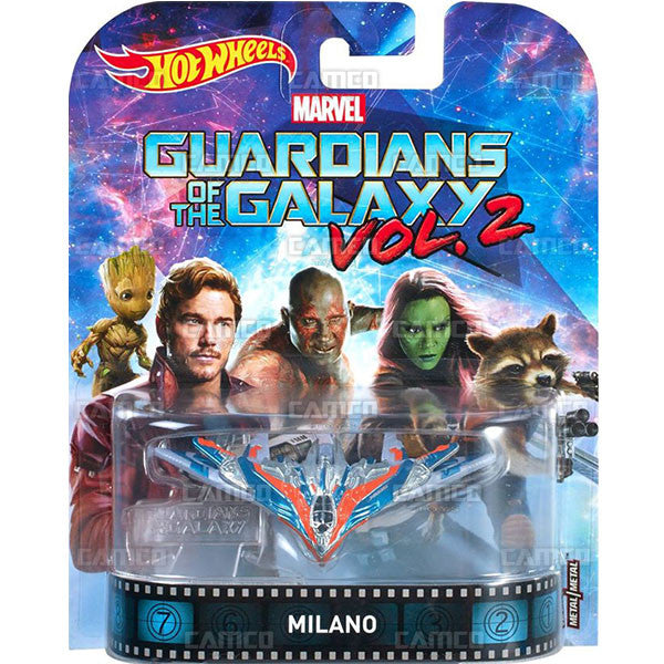 MILANO (DWJ87) Guardians of the Galaxy Vol. 2 - 2017 Hot Wheels Retro Replica Entertainment C Case 1:64 Die-cast Assortment DMC55-956C by Mattel.