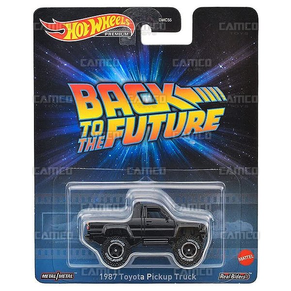 1987 Toyota Pickup Truck - Back to the Future  - 2023 Hot Wheels Premium Retro Replica Entertainment N Case Assortment 1:64 Diecast with Real Riders DMC55-978N by Mattel.