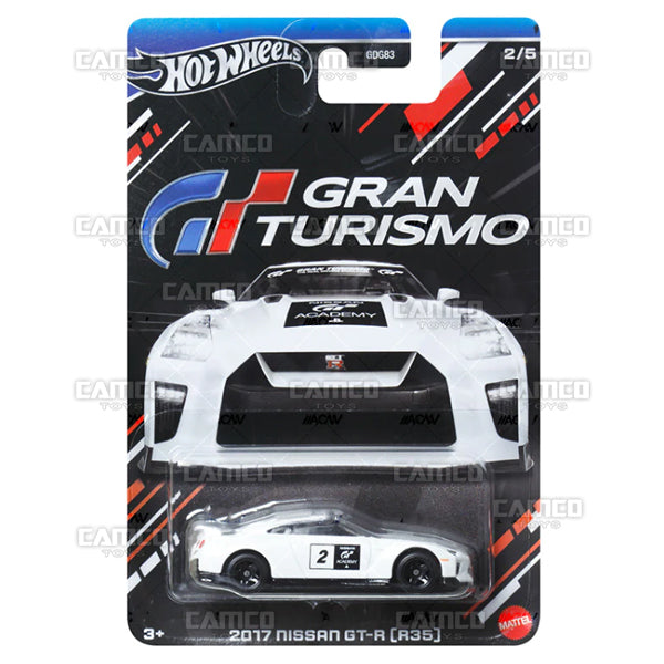 2024 Hot Wheels 2017 Nissan GT-R R35 2/5 white Gran Turismo GDG83