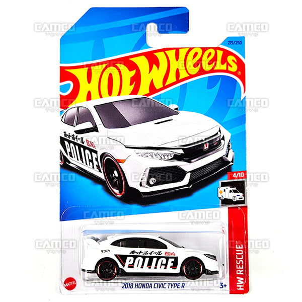 2023 Hot Wheels - 2018 HONDA CIVIC TYPE R #215 white Police