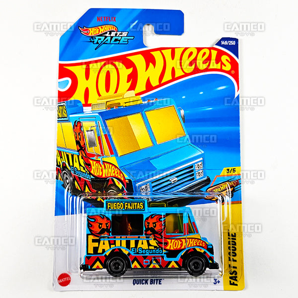 2025 Hot Wheels QUICK BITE 149/250 Fast Foodie Series 3/5 (Blue)