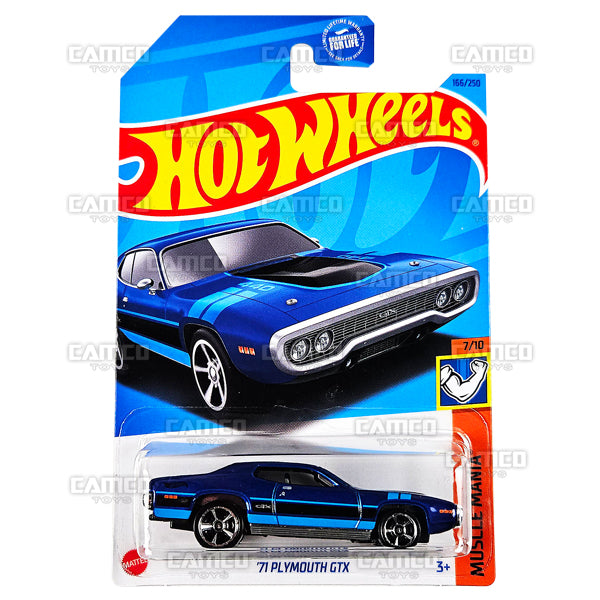 71 Plymouth GTX #166 blue - 2023 Hot Wheels Basic Mainline