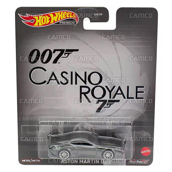 Aston Martin DBS - Casino Royale - 2023 Hot Wheels Premium Retro Replica Entertainment N Case Assortment 1:64 Diecast with Real Riders DMC55-978N by Mattel.