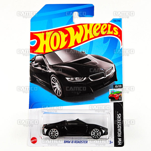 BMW i8 ROADSTER #156 black HKK13 - HW Roadsters 10/10 - 2023 Hot Wheels Basic Mainline 1:64 DieCast Case Assortment C4982 by Mattel.