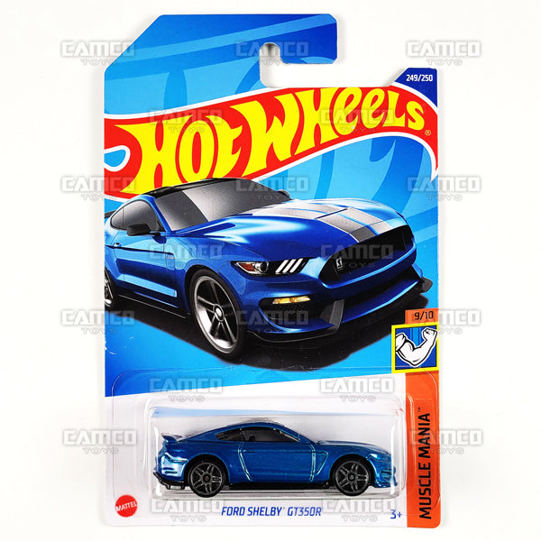 FORD SHELBY GT350R #249 blue - Muscle Mania 9/10- 2022 Hot Wheels Basic Mainline 1:64 DieCast Case Assortment C4982 by Mattel.