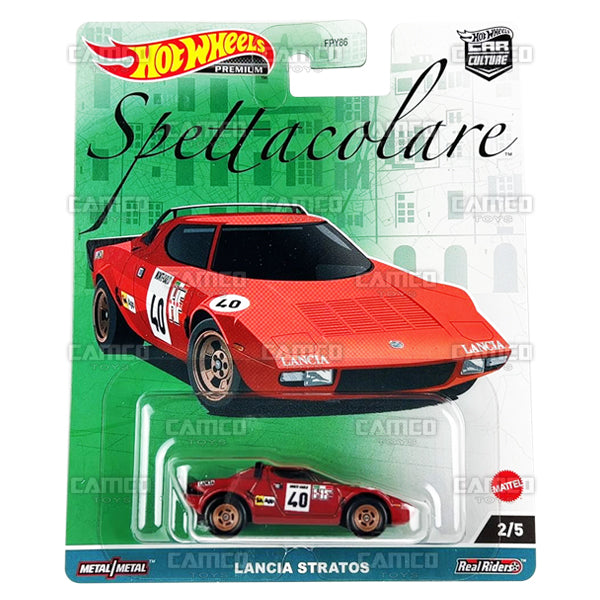 Lancia Stratos #2 - 2023 Hot Wheels Premium 1:64 Car Culture SPETTACOLARE Case B Assortment FPY86-959B by Mattel.