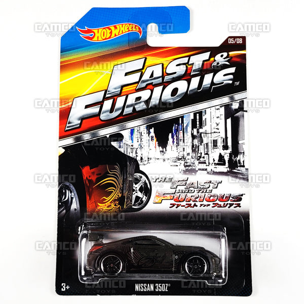 Nissan 350z #05  DK - The Fast & The Furious Tokyo Drift - CJL34 - 2015 Hot Wheels Basic Mainline Fast & Furious (Walmart Exclusive) 1:64 diecast Case Assortment CKJ49 by Mattel. UPC: 887961115376