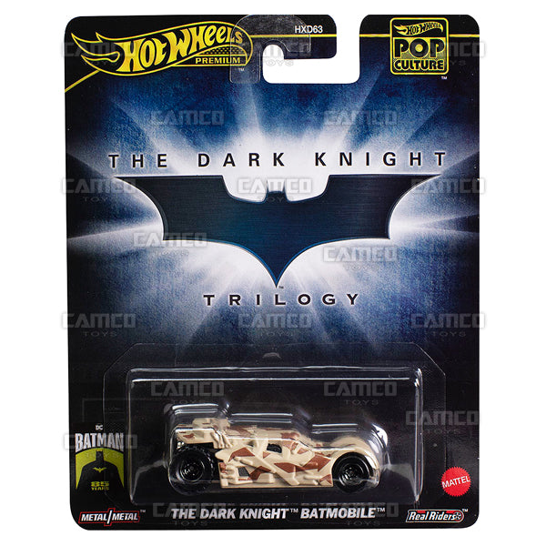 The Dark Knight Batmobile (camoflauge) - HVJ37 - Batman The Dark Knight Rises - 2024 Hot Wheels Premium Pop Culture Case E 1:64 Diecast Assortment Metal/Metal with Real Riders HXD63-956E by Mattel.