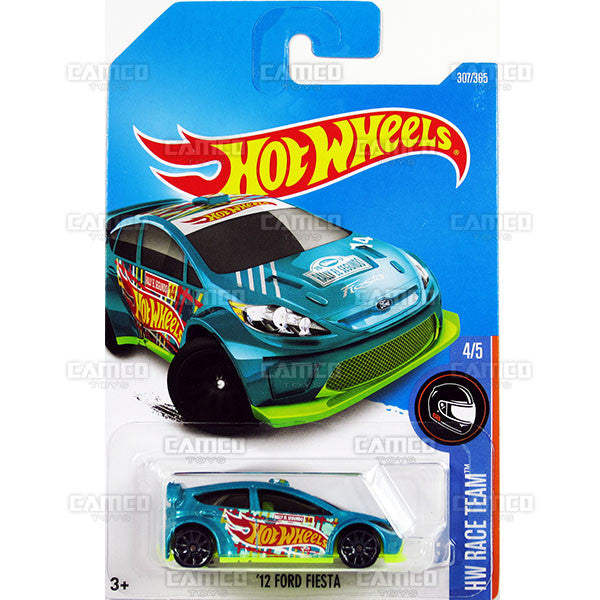 12 Ford Fiesta #307 teal HW Race Team - 2017 Hot Wheels Basic Mainline N Case C4982 by Mattel
