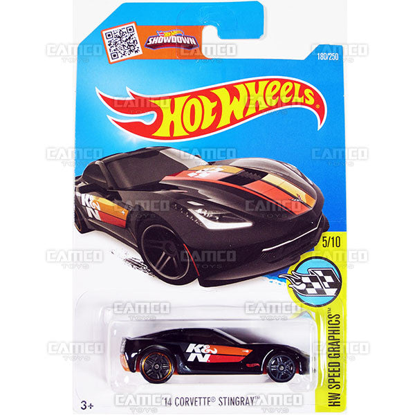 14 Corvette Stingray #180 K&amp;N - 2016 Hot Wheels Basic Mainline D Case WorldWide Assortment C4982