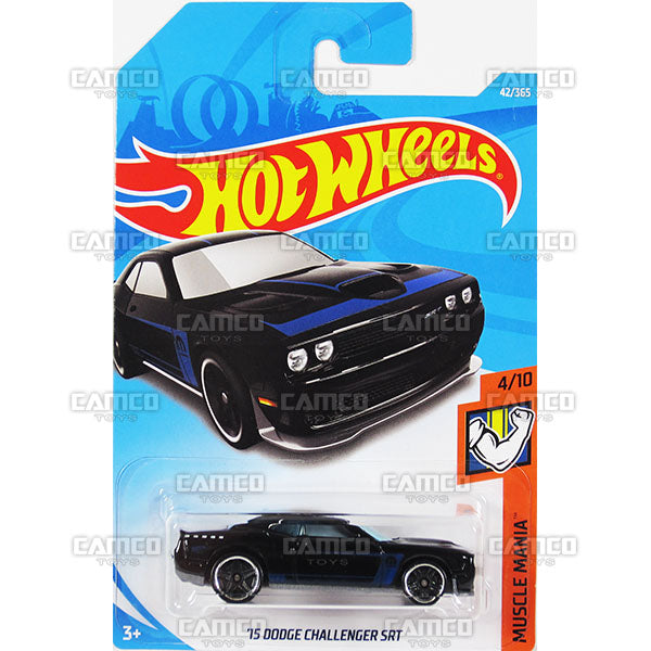 15 Dodge Challenger SRT #42 black - 2018 Hot Wheels