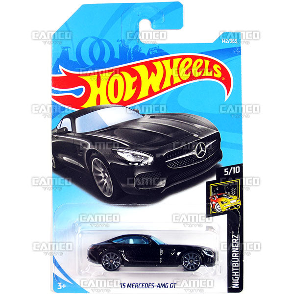 15 Mercedes-AMG GT #142 black - 2018 Hot Wheels Basic Mainline F Case Assortment C4982 by Mattel.