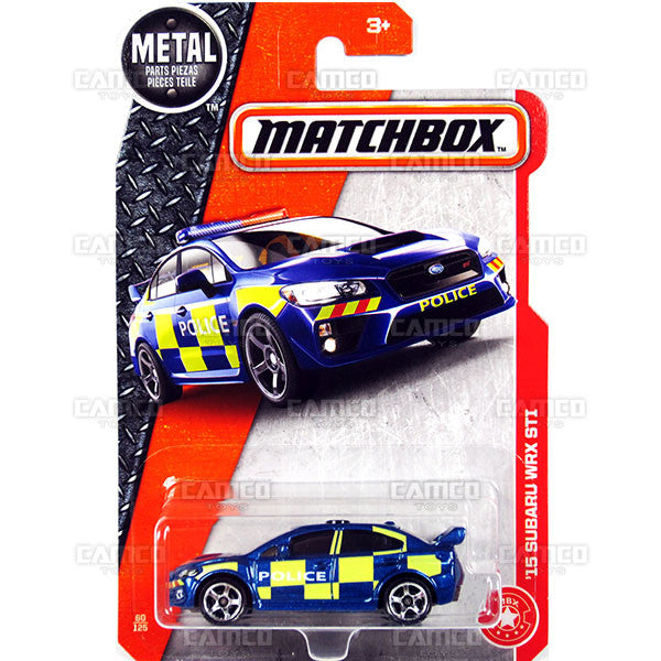 15 Subaru WRX STI #60 blue Police - 2017 Matchbox G Case 30782
