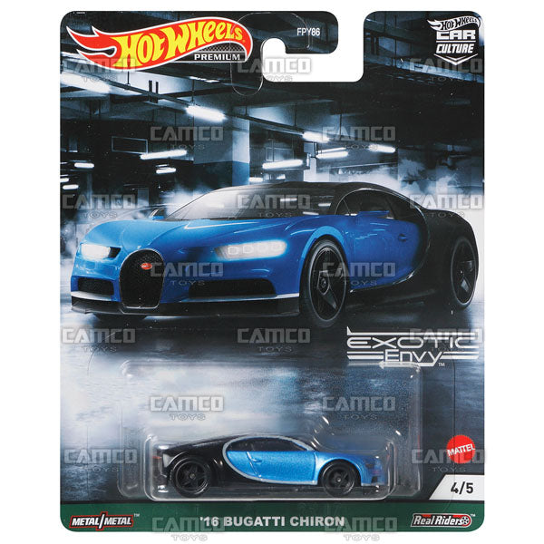 16 Bugatti Chiron - 2021 Hot Wheels Car Culture Exotic Envy Case D Assortment FPY86-957D by Mattel