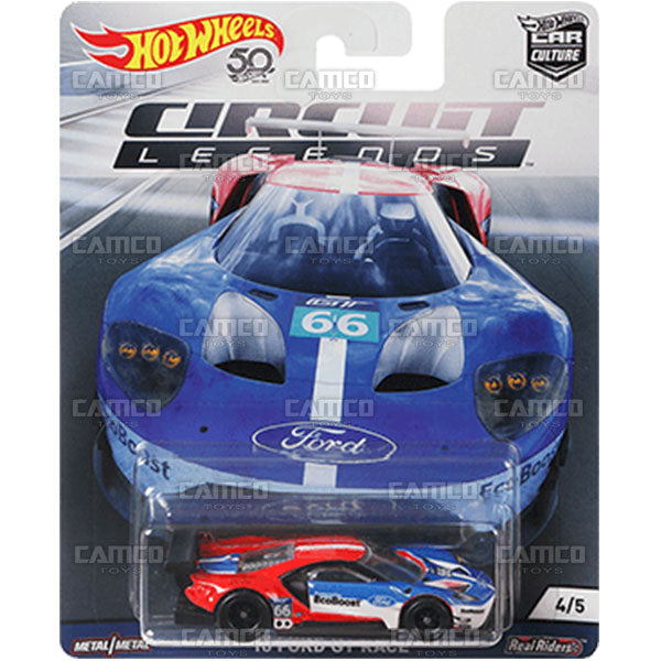 16 Ford GT Race - 2018 Hot Wheels Car Culture E Case Circuit Legends Assortment FPY86-956E by Mattel.