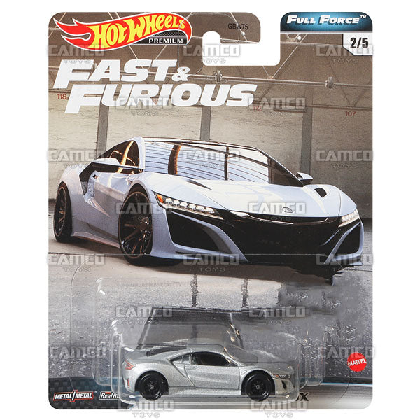 17 Acura NSX (Full Force) - 2020 Hot Wheels Premium FAST &amp; FURIOUS Case H Assortment GBW75-956H by Mattel.