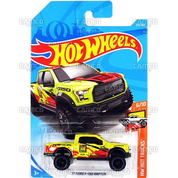 17 Ford F-150 Raptor #175 yellow - 2018 Hot Wheels Basic Mainline H Case Assortment C4982 by Mattel.