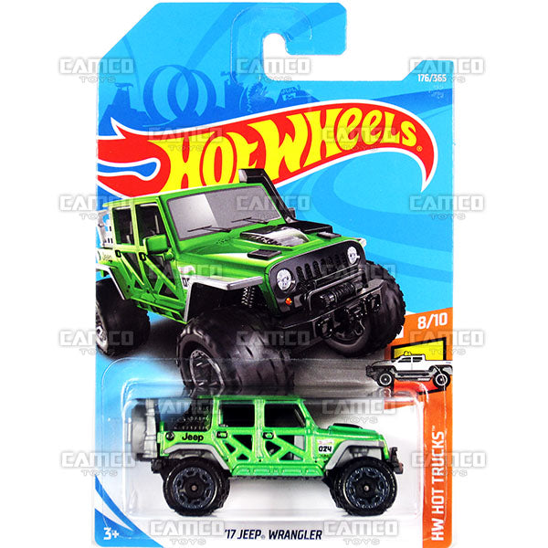 17 Jeep Wrangler #176 green - 2018 Hot Wheels Basic Mainline H Case Assortment C4982 by Mattel.