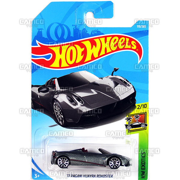 17 Pagani Huayra Roadster #119 grey - 2018 Hot Wheels Basic Mainline E Case Assortment C4982 by Mattel.
