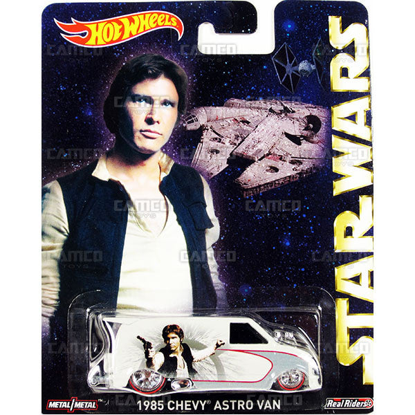 1985 CHEVY ASTRO VAN Han Solo - STAR WARS - 2016 Hot Wheels Premium Pop Culture 1:64 diecast with Real Riders E Case Assortment CFP34-956E by Mattel.