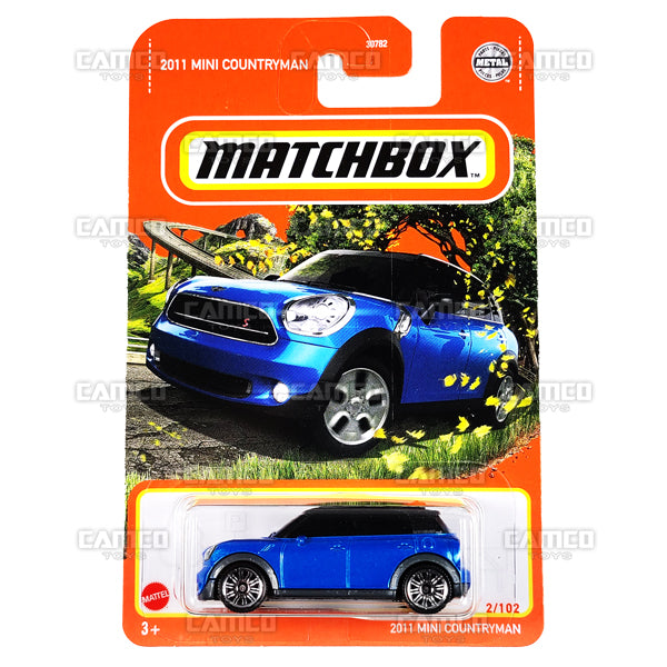 2011 Mini Countryman #2 blue - 2022 Matchbox Basic Case Assortment 30782 by Mattel.