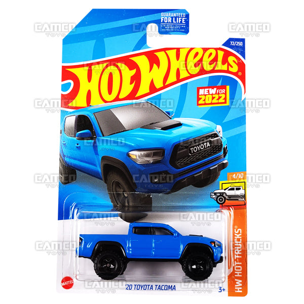 20 Toyota Tacoma #72 blue HW Hot Trucks - 2022 Hot Wheels Basic Mainline Assortment L2593 by Mattel