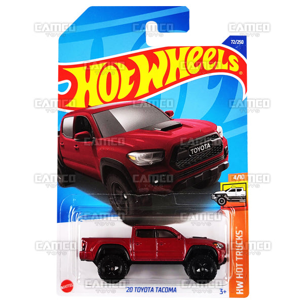 20 Toyota Tacoma #72 red - HW Hot Trucks - 2022 Hot Wheels Basic Mainline 1:64 Case Assortment C4982 by Mattel.