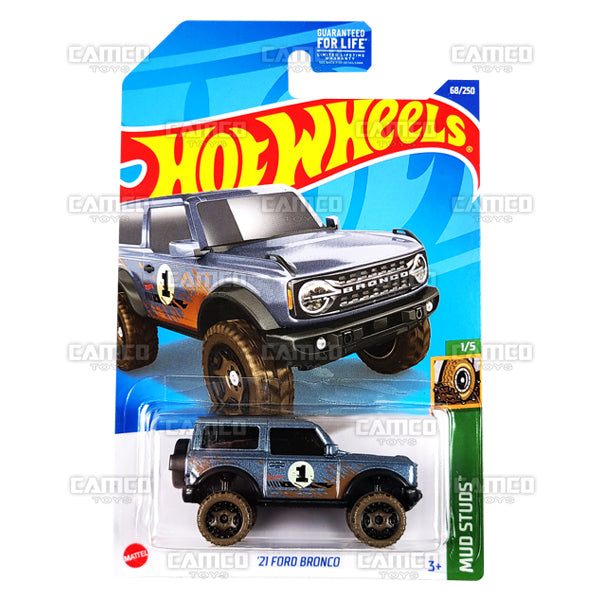 21 Ford Bronco #68 Mud Studs - 2022 Hot Wheels Basic Mainline Assortment L2593 by Mattel