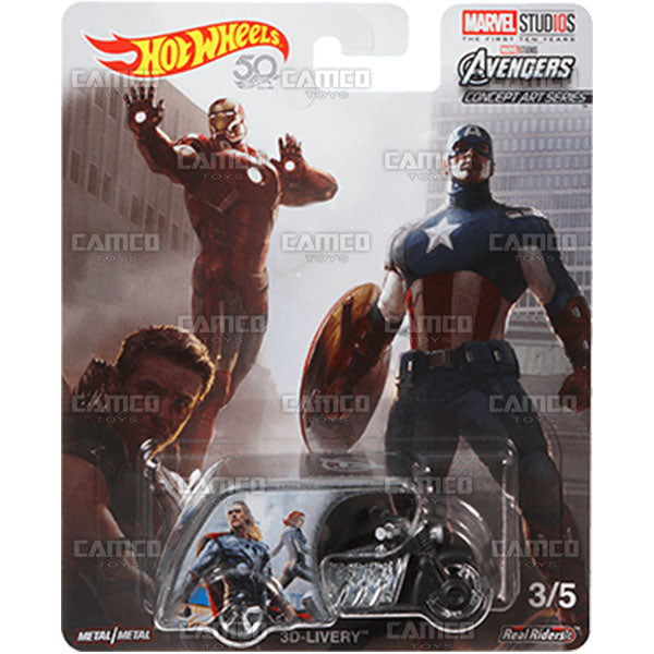 3D-Livery Avengers - 2018 Hot Wheels Pop Culture R Case MARVEL STUDIOS Assortment DLB45-956R by Mattel.