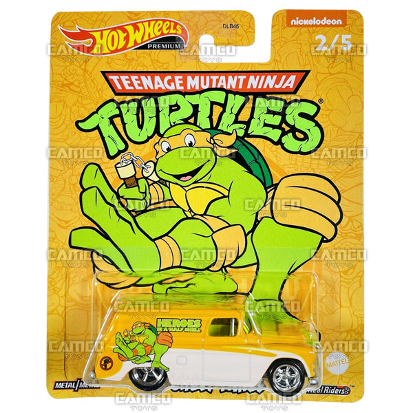55 Chevy Panel (Michelangelo) - 2022 Hot Wheels Pop Culture Teenage Mutant Ninja Turtles TMNT Case N Assortment DLB45-946N by Mattel