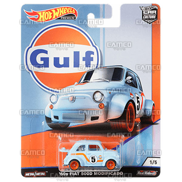 60s Fiat 500D Modificado - 2019 Hot Wheels Car Culture G Case GULF RACING Assortment FPY86-956G by Mattel.