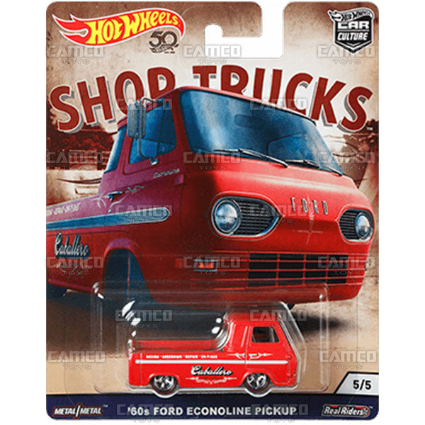60s Ford Econoline Pickup - 2018 Hot Wheels Car Culture D Case SHOP TRUCKS Assortment FPY86-956D