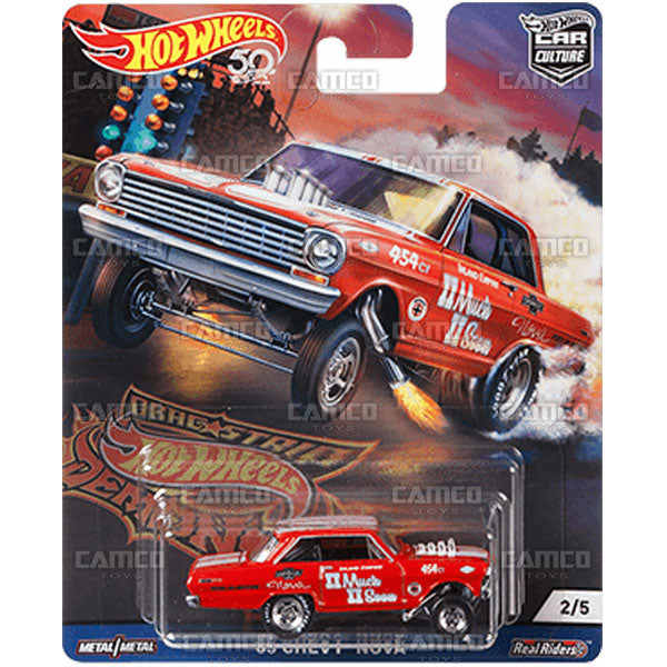 63 Chevy Nova - 2018 Hot Wheels Car Culture F Case DRAG STRIP DEMONS Assortment FPY86-956F by Mattel.