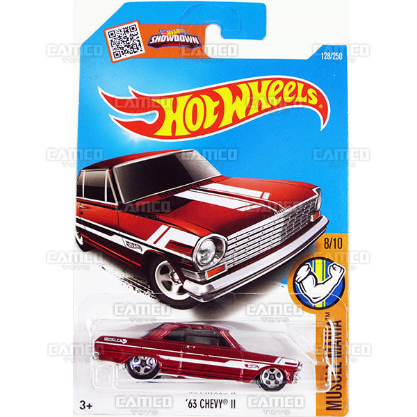 63 Chevy II #128 red - 2016 Hot Wheels Basic Case assortment 63 Chevy II #128 red - 2016 Hot Wheels Basic Case assortment
