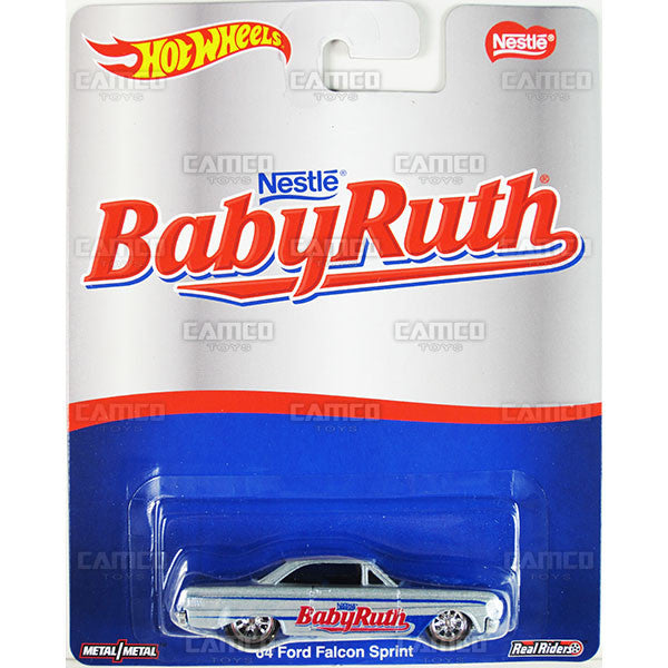 64 Ford Falcon Sprint (DJG75) silver Babyruth - 2016 Hot Wheels Pop Culture A Case NESTLE 1:64 Die-cast Assortment DLB45-956A by Mattel.