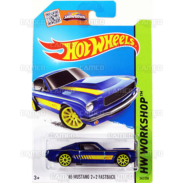 65 Mustang 2+2 Fastback #242 blue (HW Workshop) - 2015 Hot Wheels Basic Mainline C4982