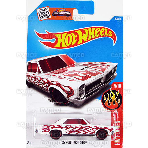 65 Pontiac GTO #99 White - 2016 Hot Wheels Basic Mainline G Case WorldWide Assortment C4982