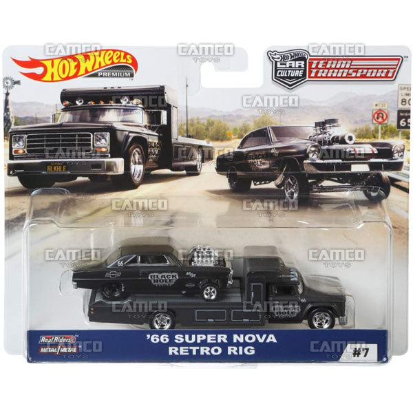 66 Super Nova Retro Rig (Black Hole) - 2018 Hot Wheels Car Culture Team Transport C Case Assortment FLF56-956C by Mattel.