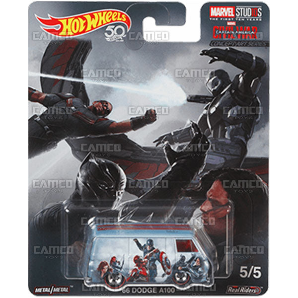 66 Dodge A100 Captain America Civil War - 2018 Hot Wheels Pop Culture R Case MARVEL STUDIOS Assortment DLB45-956R by Mattel.