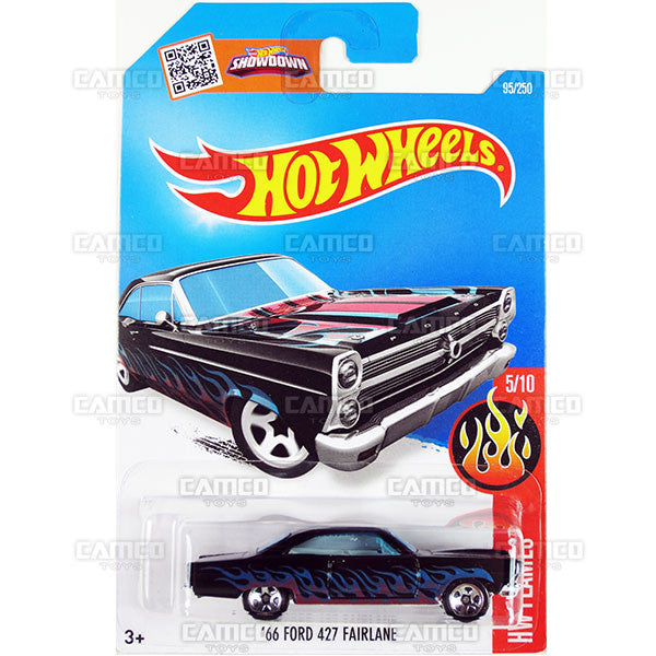 66 Ford 427 Fairlane #95 Black - 2016 Hot Wheels Mainline C Case WorldWide Assortment C4982
