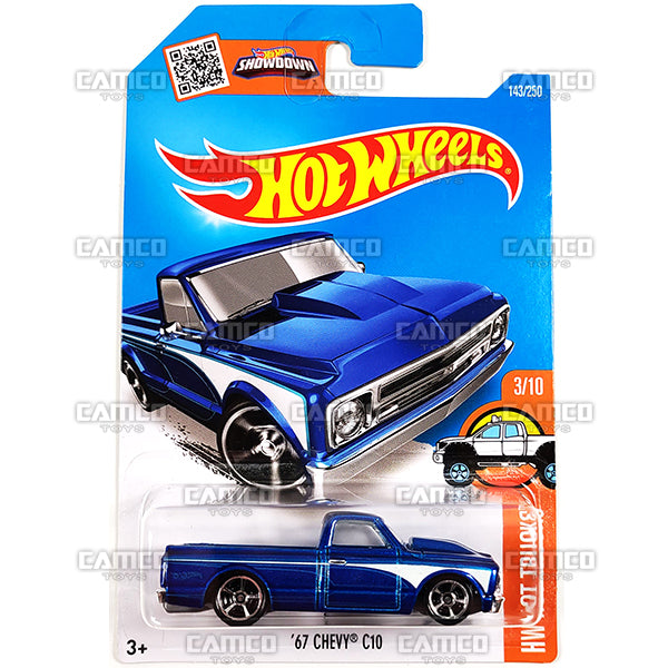 67 Chevy C10 #143 blue pickup HW Hot Trucks - 2016 Hot Wheels Basic Mainline Assortment C4982 by Mattel.