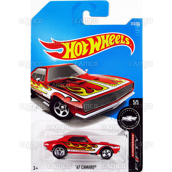 67 Camaro #313 red Camaro Fifty - 2017 Hot Wheels Basic Mainline N Case C4982 by Mattel