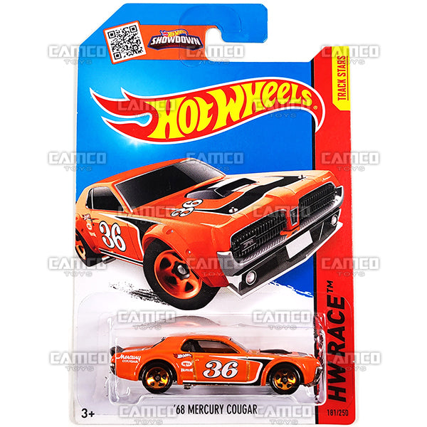 68 Mercury Cougar #181 orange - 2015 Hot Wheels Basic Mainline Assortment C4982 by Mattel.