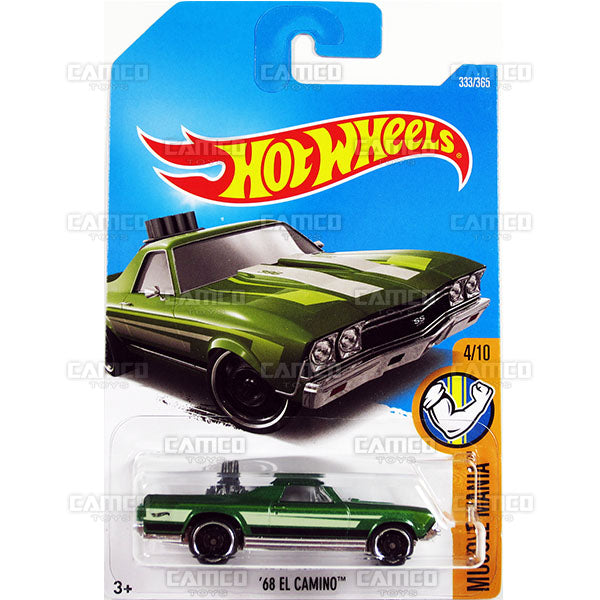 68 El Camino #333 green (Muscle Mania) - 2017 Hot Wheels Basic Mainline P Case assortment C4982  by Mattel.