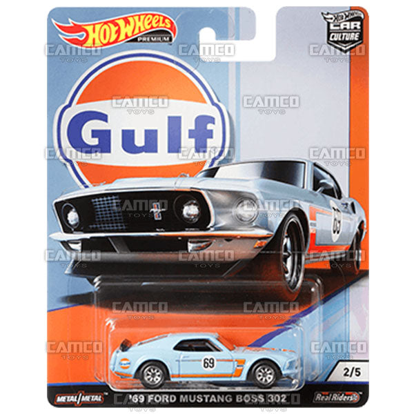 69 Ford Mustang Boss 302 - 2019 Hot Wheels Car Culture G Case GULF RACING Assortment FPY86-956G by Mattel.