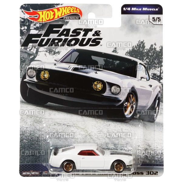 69 Ford Mustang Boss 302 (1/4 Mile Muscle) - 2019 Hot Wheels Premium FAST &amp; FURIOUS C Case Assortment GBW75-956C by Mattel.