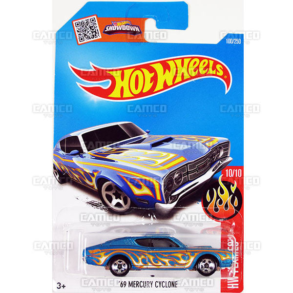 69 Mercury Cyclone #100 Blue - 2016 Hot Wheels Basic Mainline G Case WorldWide Assortment C4982