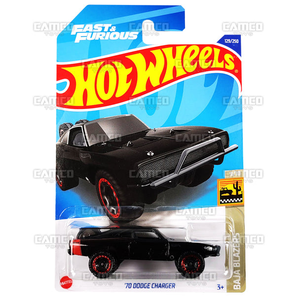 70 Dodge Charger #129 black - Fast & Furious - Baja Blazers - 2022 Hot Wheels Basic Mainline 1:64 Diecast Case Assortment C4982 by Mattel.